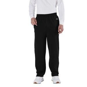 Champion Powerblend Open Bottom Sweatpants Men's XL Black Athletic Pants NWT